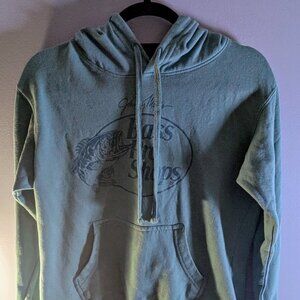 Bass Pro Shops Hoodie Boys Small Soft Green Cotton Hooded Sweatshirt Pullover